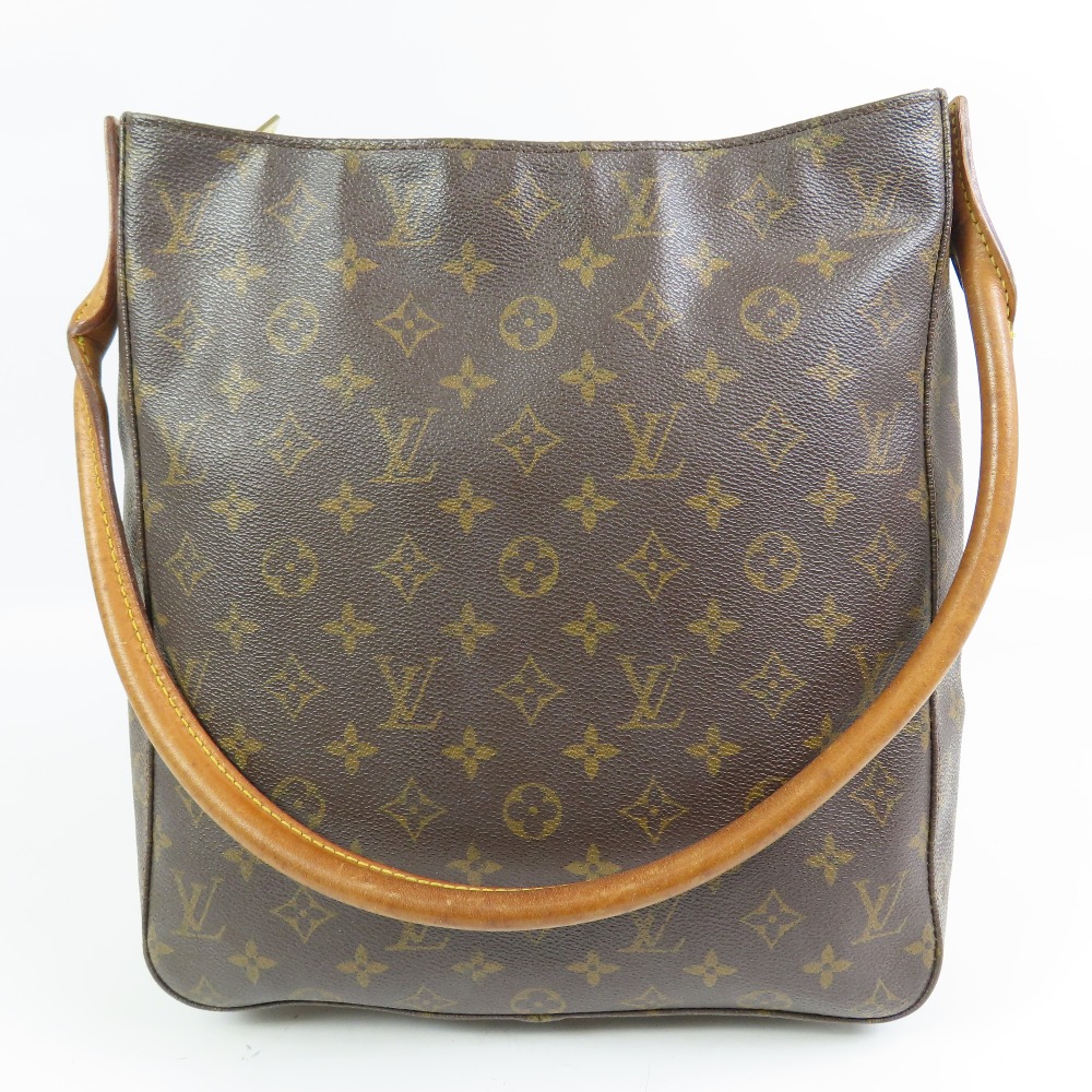 ルイヴィトン ルーピングGM ヴィンテージ モノグラム ショルダーバッグ PVC ブラウン レディース【中古】 本物 LOUIS VUITTON