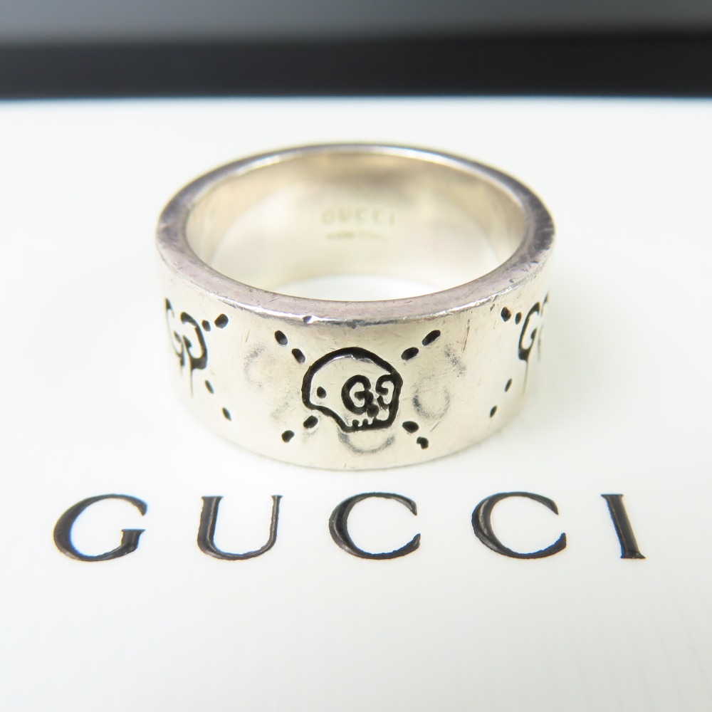 グッチ ゴースト 16号 リング・指輪 シルバー925 シルバー メンズ【中古】美品 本物 GUCCI|Hybrid