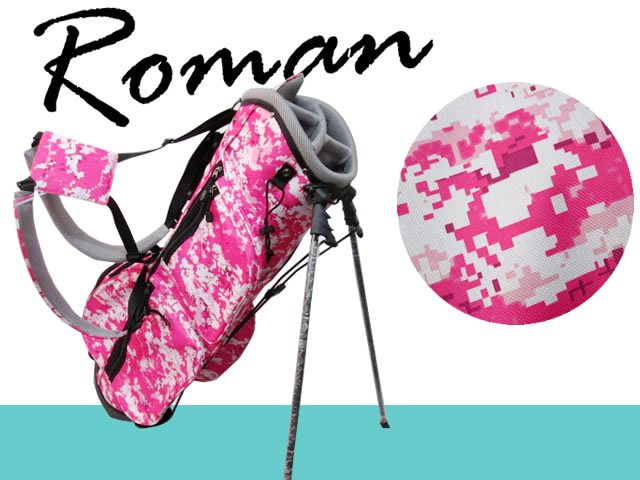 楽天市場 迷彩 スタンドキャディバッグ ピンク アーミー カモフラ あす楽 大人気 ピンク 男女兼用 Garage Roman