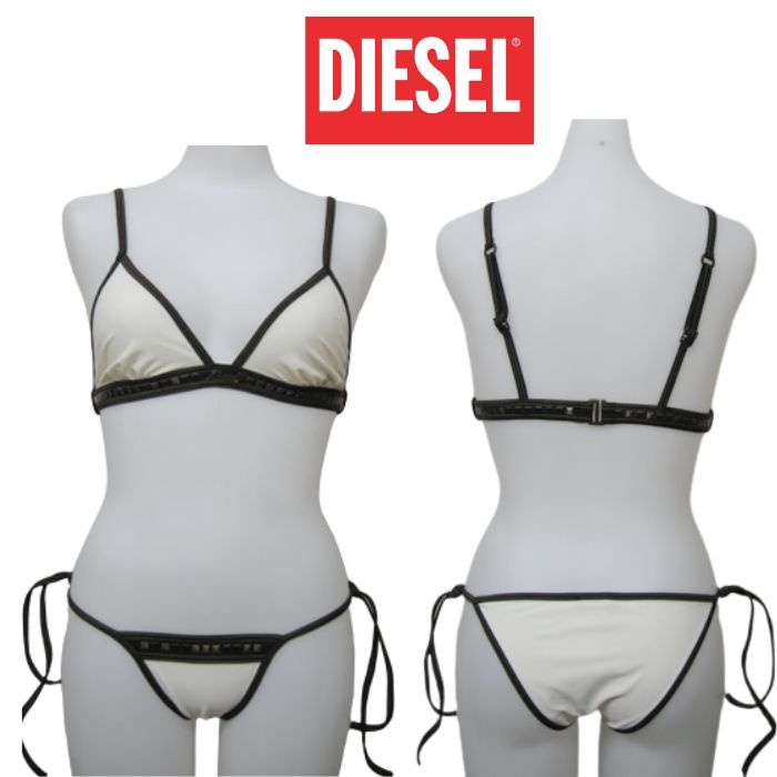 【関税込み】Diesel ビキニ SEES-T-DNM Triangle bikini top｜ブラック｜ウィメンズ｜DIESEL