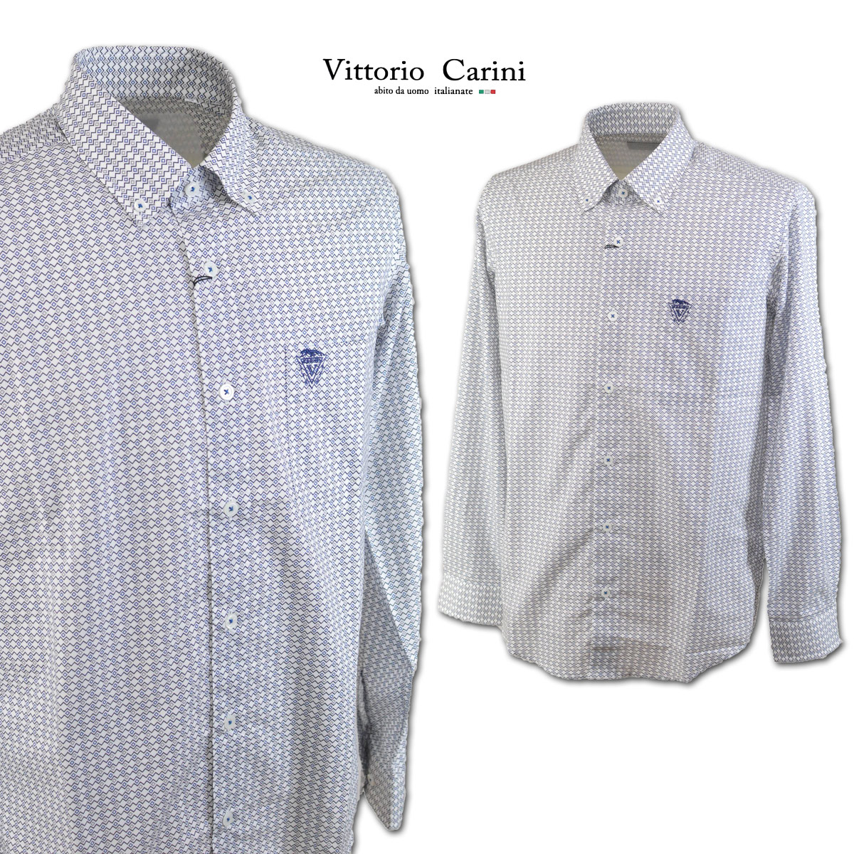カリーニ 長袖シャツ メンズ 春夏用 白 M L LL 2230-1007-11 【 送料無料 】[ Carini 旅行 長袖 シャツ ウェア かっこいい おしゃれ ギフト プレゼント 高級 大きいサイズ アウトレット セール sale 夏 ]