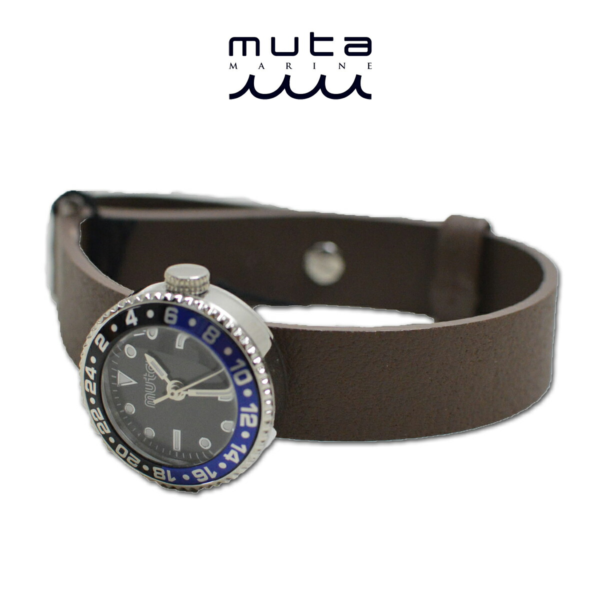 楽天市場 Muta 腕時計 レディース 青 茶 Mu Wbr7 Blbr あす楽 送料無料 ムータ Marine ブレスレットウォッチ 時計 ウォッチ かわいい おしゃれ ゴルフ Golf ギフト プレゼント マリン ｒｏｕｎｄ ｏｖｅｒ