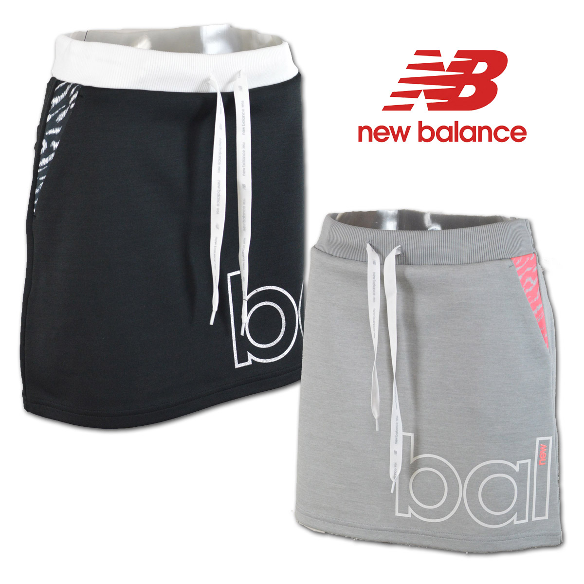 全国一律送料無料 ニューバランス スカート レディース 秋冬用 黒 グレー S M L 012 New Balance ゴルフウェア ウェア ストレッチ 新作 かわいい おしゃれ ギフト プレゼント Fucoa Cl