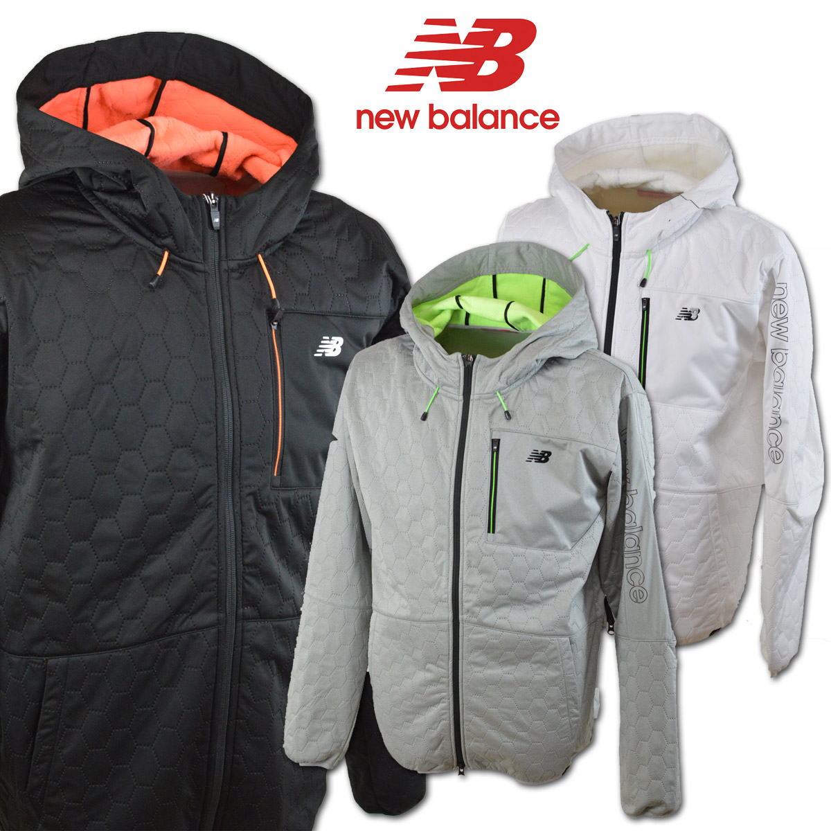 ニューバランス ブルゾン メンズ 秋冬用 グレー 白 黒 M L LL 012-2220009 new balance ゴルフウェア ゴルフ golf  長袖 パーカー 大きいサイズ かっこいい ギフト プレゼント 紳士 即納 アウター 日本人気超絶の