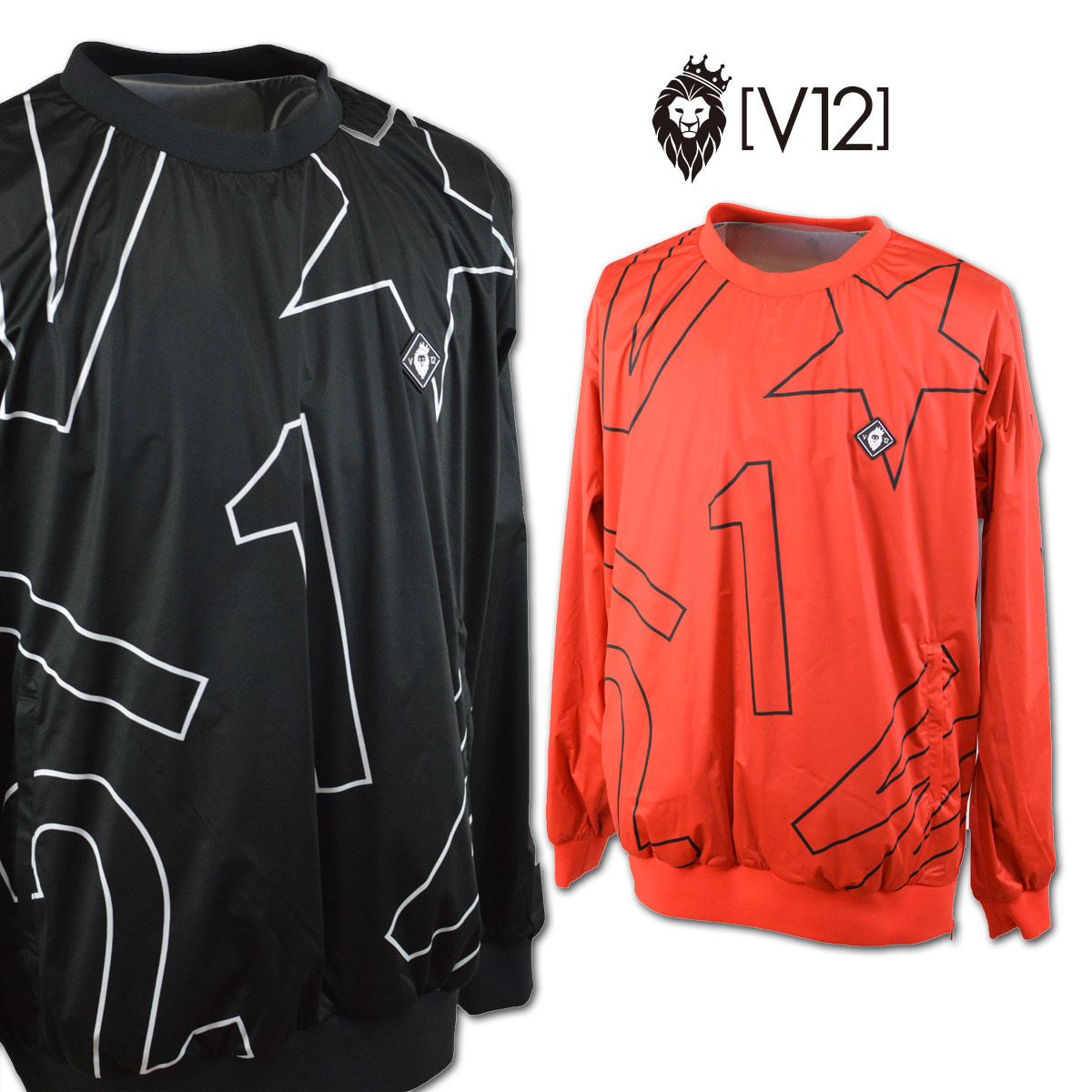 V12 スニード メンズ 秋冬用 黒 赤 M L LL v122220jk02 【 送料無料 】[ ヴィトゥエルヴ CRAZY LETTER SNEAD スニードジャック アウター 防寒 冬 ギフト かっこいい golf ゴルフ プレゼント レア ] 24,750円