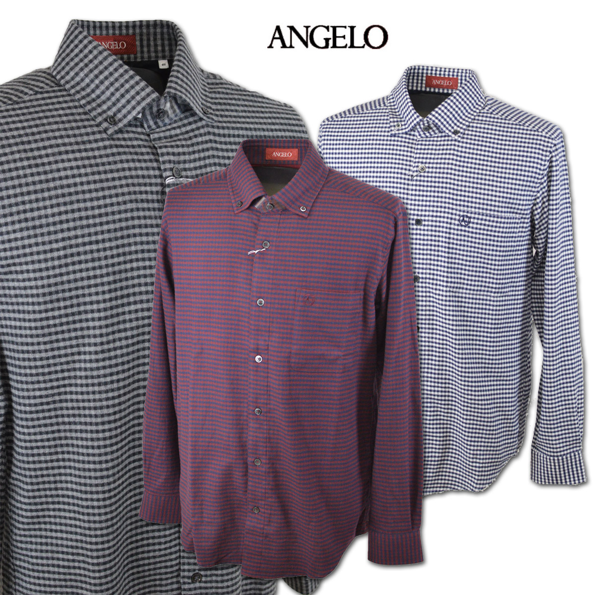アンジェロ 長袖シャツ メンズ 秋冬用 白 紺 グレー エンジ M 25-1109-04 【 送料無料 】 [ ANGELO 長袖 シャツ ボタンダウン 綿 コットン 大きいサイズ ゴルフ かっこいい おしゃれ プレゼント ギフト セール アウトレット アンジェロジャパン ] 10,973円