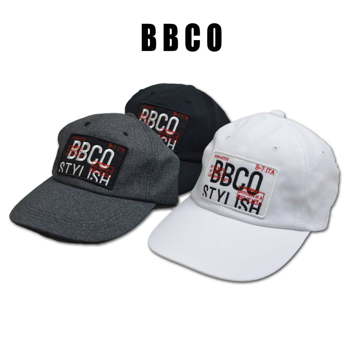 ビビコ キャップ帽子 メンズ 黒 白 紺 M L LL 25-0101-01 【 送料無料 】 [ BBCO 帽子 キャップ カーブキャップ かっこいい おしゃれ プレゼント ギフト アンジェロジャパン ]