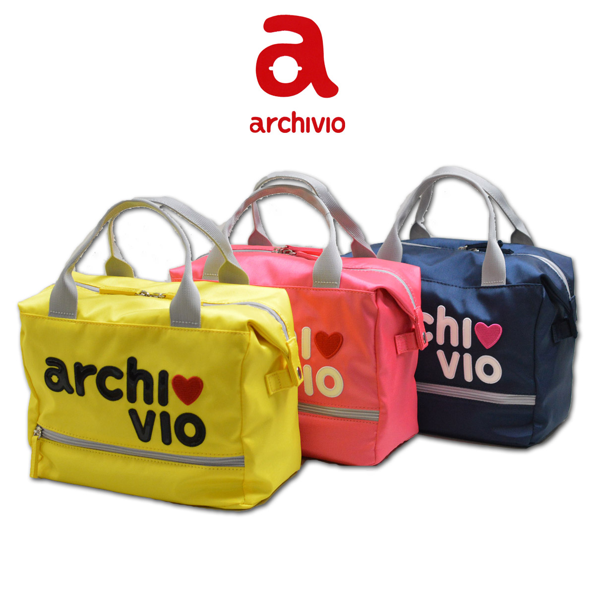 アルチビオ カートバッグ レディース 紺 イエロー ピンク 250406 【 送料無料 】 [ archivio ゴルフ バッグ ラウンドポーチ ミニトート レディス かわいい おしゃれ キュート ]