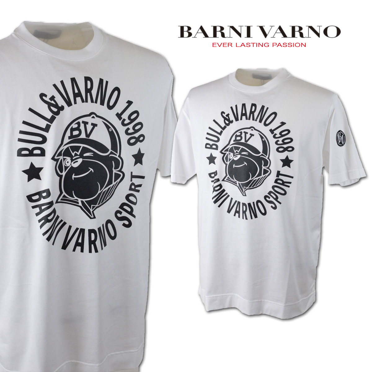 バーニヴァーノ 半袖Tシャツ メンズ 春夏用 白 M L kth3960-01 【 送料無料 】[ BARNI VARNO バーニバーノ ヴァーノ 半袖 Tシャツ かっこいい おしゃれ 大きいサイズ プレゼント ギフト セール sale アウトレット 夏 ]