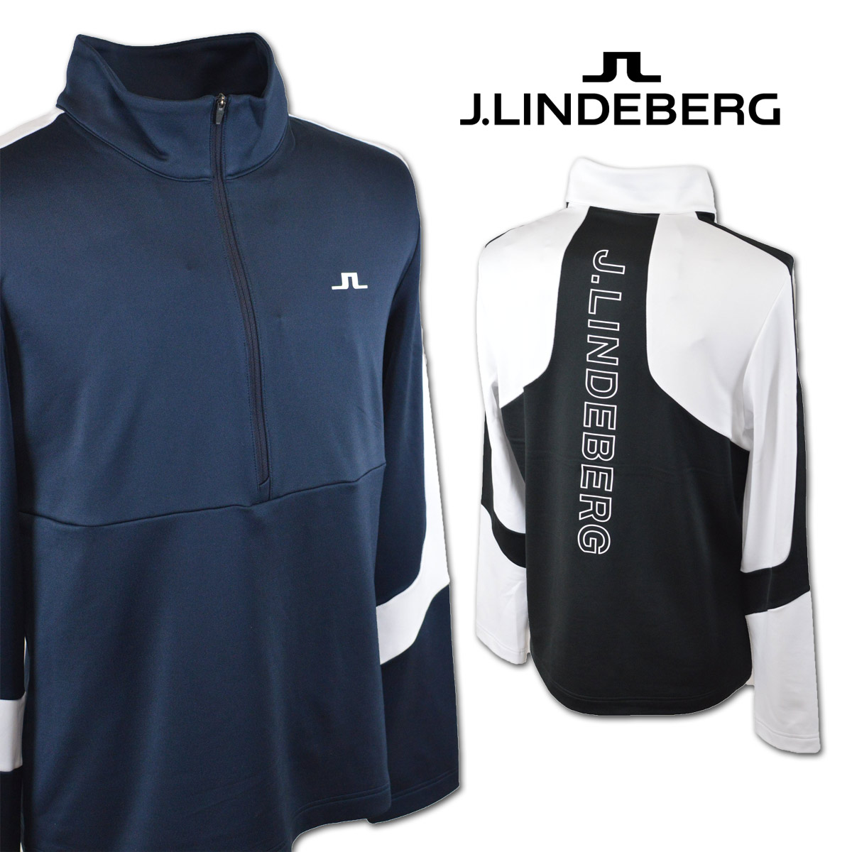 【美品】J.LINDEBERG ジェイリンドバーグ ハイネックハーフジップシャツ 美品】J.LINDEBERG ジェイリンドバーグ ハイネックハーフジップ