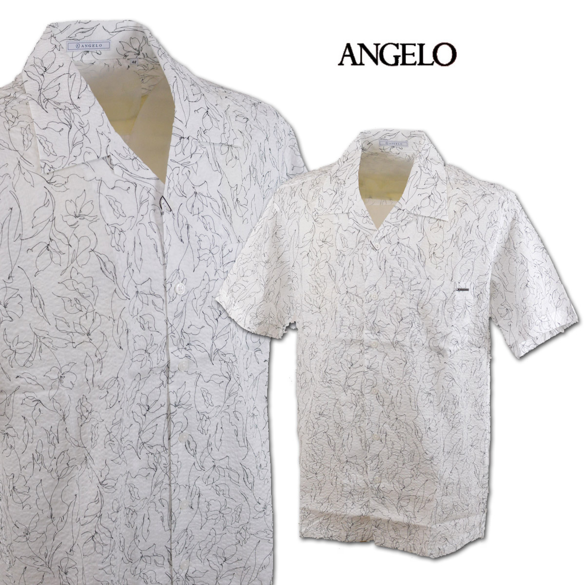 アンジェロ 半袖シャツ メンズ 春夏用 白 M L 31-2005-04-01【 送料無料 】 [ ANGELO 半袖 シャツ 綿 コットン 大きいサイズ ゴルフ かっこいい おしゃれ プレゼント ギフト セール アウトレット アンジェロジャパン ]｜ＲＯＵＮＤ ＯＶＥＲ 10,973円