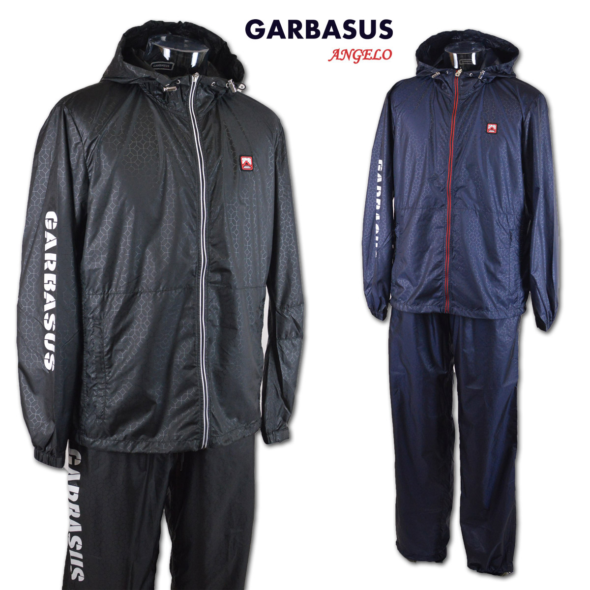 アンジェロ ガルバス ブルゾン上下セット メンズ 春夏用 紺 黒 M L LL 31-6101-03 【 送料無料 】 [ ANGELO GARBASUS 長袖 ブルゾン 大きいサイズ ゴルフ かっこいい おしゃれ プレゼント ギフト セール アウトレット アウター セットアップ ]