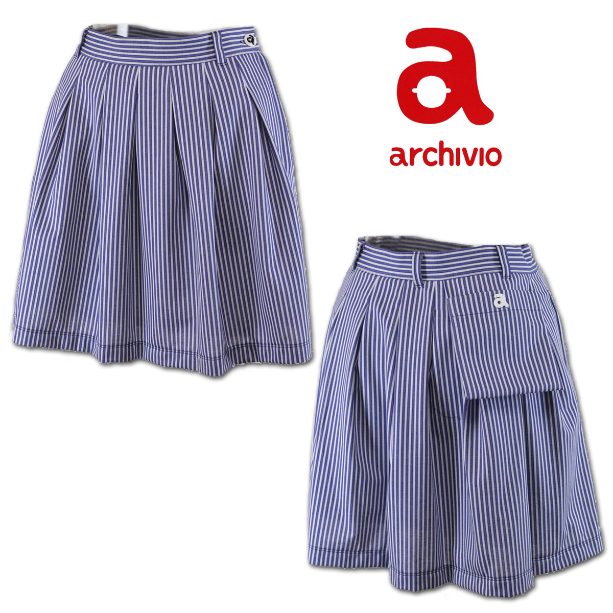 新品未使用　31900円の品　archivio ストライプ ゴルフスカート 楽天市場】アウトレットセール アルチビオ レディース おしゃれ