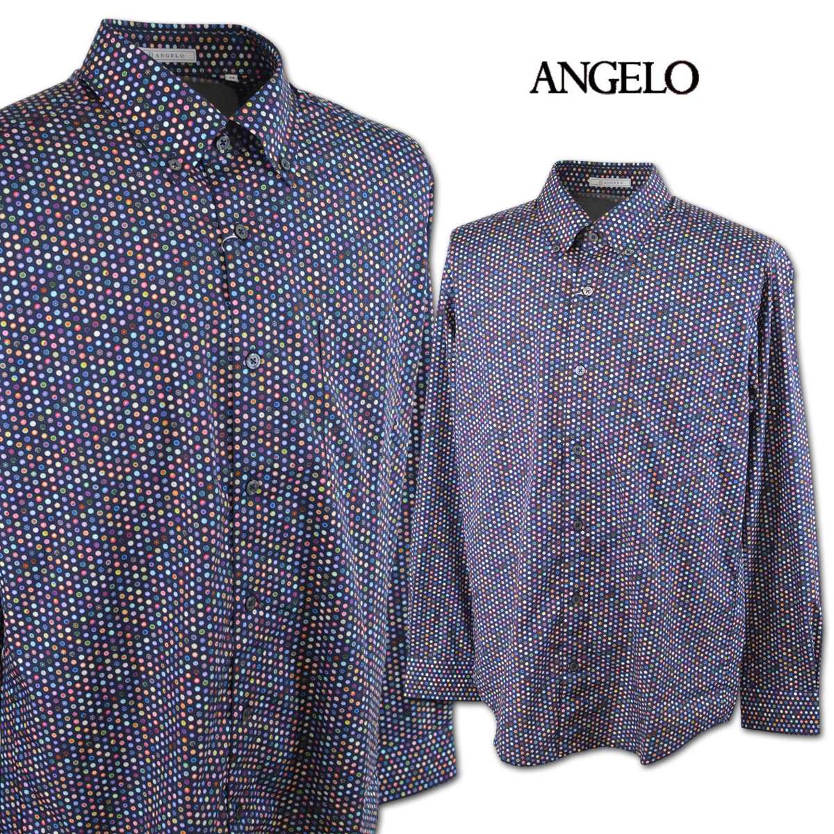 アンジェロ 長袖シャツ メンズ 紺 M L 35-1112-04-49 【 送料無料 】 [ ANGELO 長袖 シャツ 大きいサイズ ゴルフ かっこいい おしゃれ プレゼント ギフト セール アウトレット アンジェロジャパン ] 16,078円