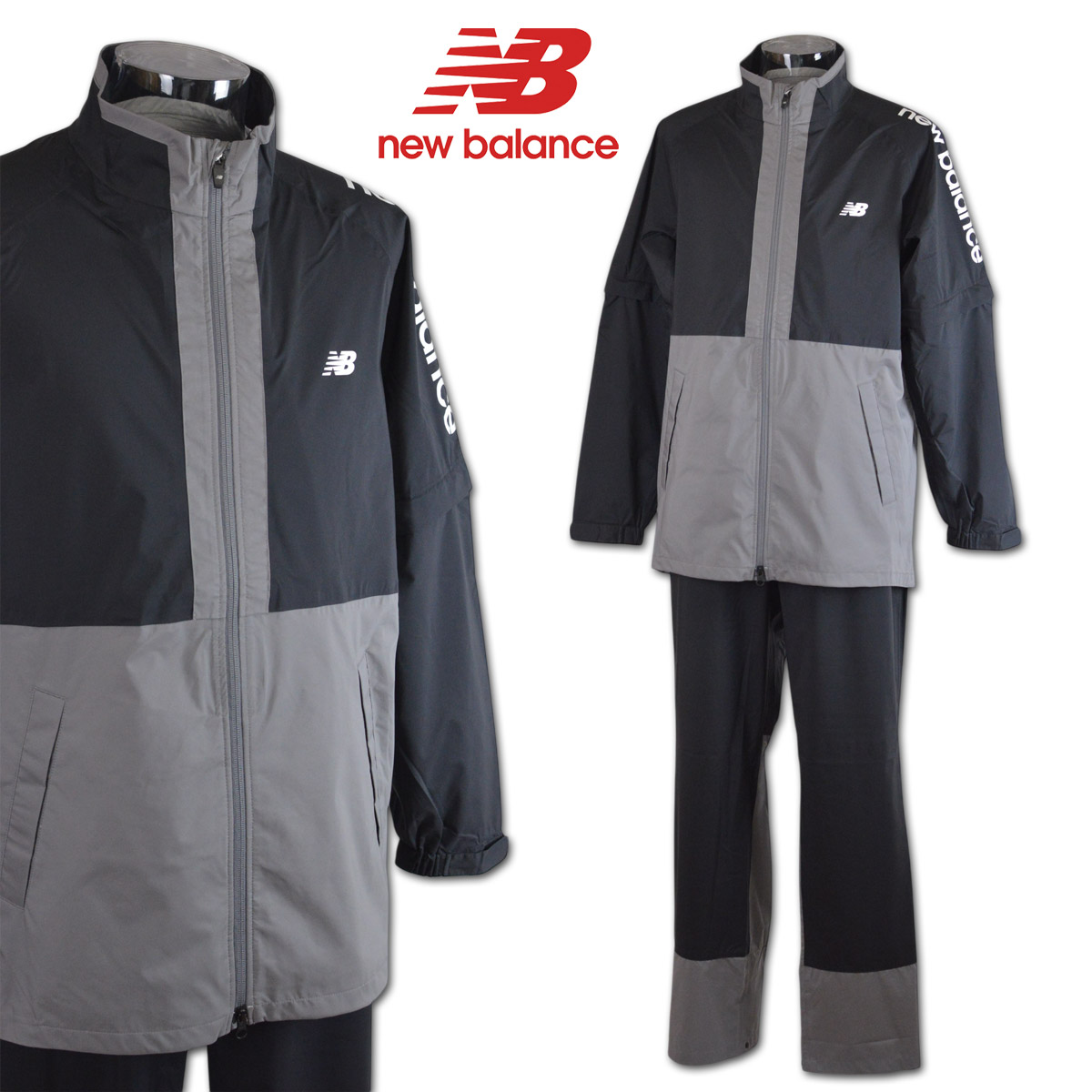 ニューバランス レインウェア メンズ 黒 M L LL 012-5988001-10【 送料無料 】[ new balance ゴルフウェア ウェア レインブルゾン ブルゾン 雨合羽 カッパ 長袖 半袖 かっこいい おしゃれ ギフト プレゼント アウター ]｜ＲＯＵＮＤ ＯＶＥＲ 27,720円