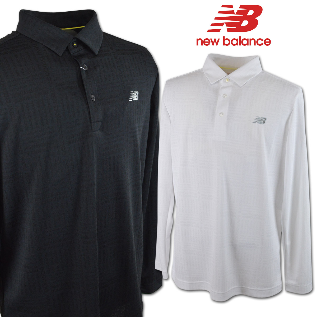 楽天市場】ニューバランス 長袖ポロシャツ メンズ 秋冬用 白 黒 M L LL