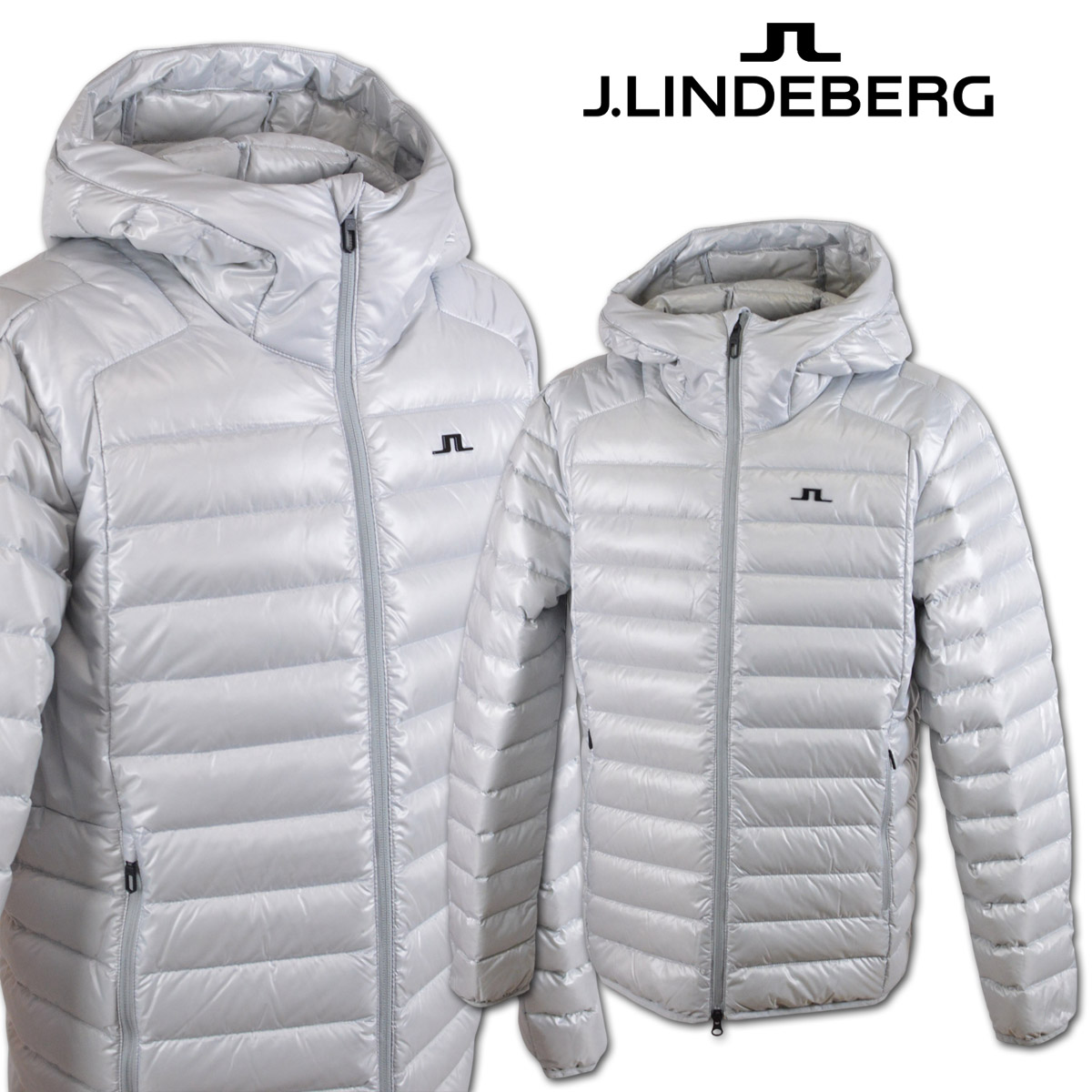 J.リンドバーグ ダウンジャケット メンズ 秋冬用 シルバー グレー M L 071-54023-13【 送料無料 】 [ J.LINDEBERG Jリンドバーグ ジェイリンドバーグ ゴルフ ウェア ゴルフウェア ライトダウン ブルゾン ダウン 防寒 冬 ギフト プレゼント アウター ]｜ＲＯＵＮＤ ＯＶＥＲ