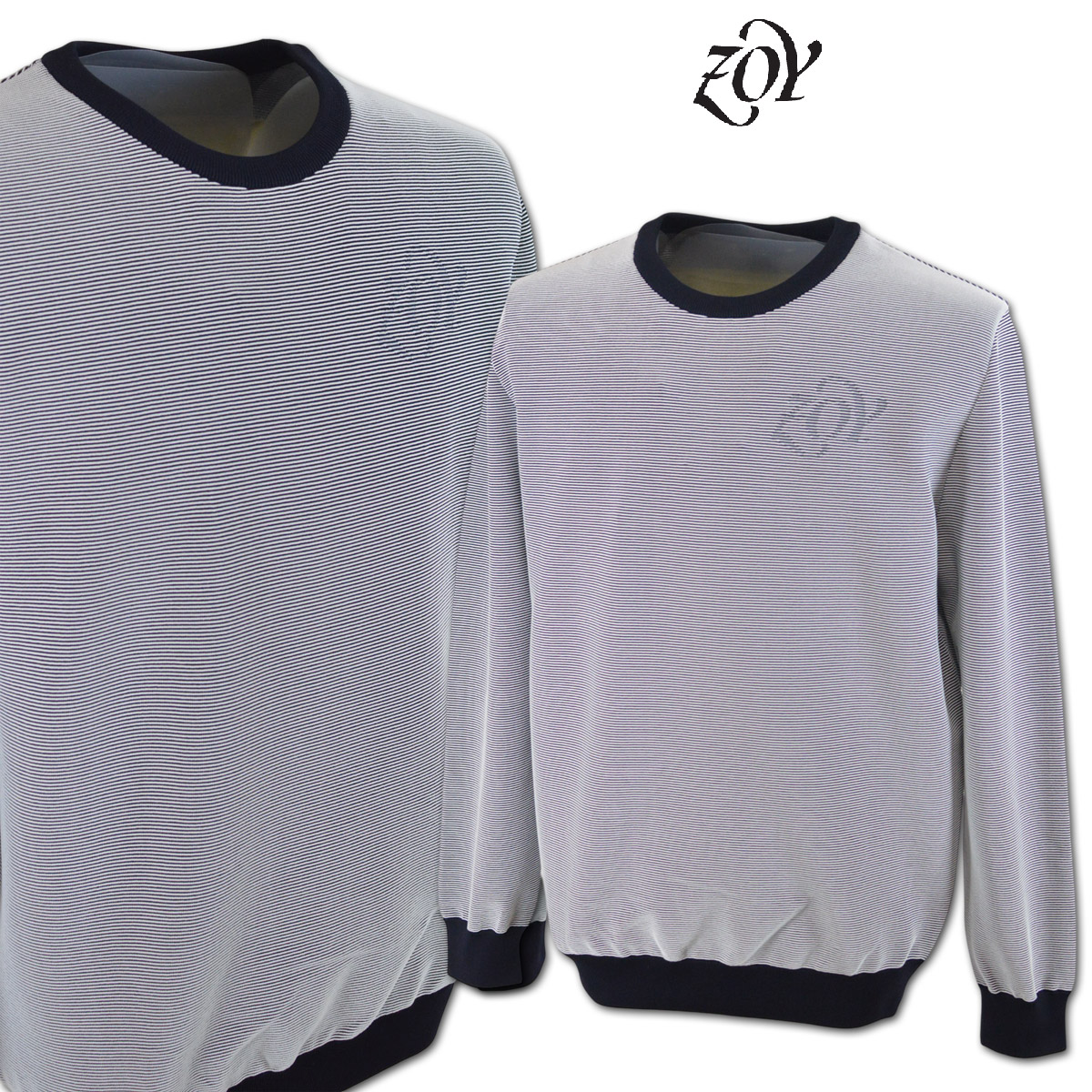 ZOY  プルオーバー メンズ 秋冬用 紺 M L 071454701-85\u003cBR\u003e【  貨物輸送無料 】[ ゾーイ ゾイ ゴルフ御召しもの 長袖 ビコロールカラーガーター 長袖プルオーバー ゴルフ かっこいい 今めかしい golf 御前上等 レア 差し上げ物 差し上げ物 父の日 ]