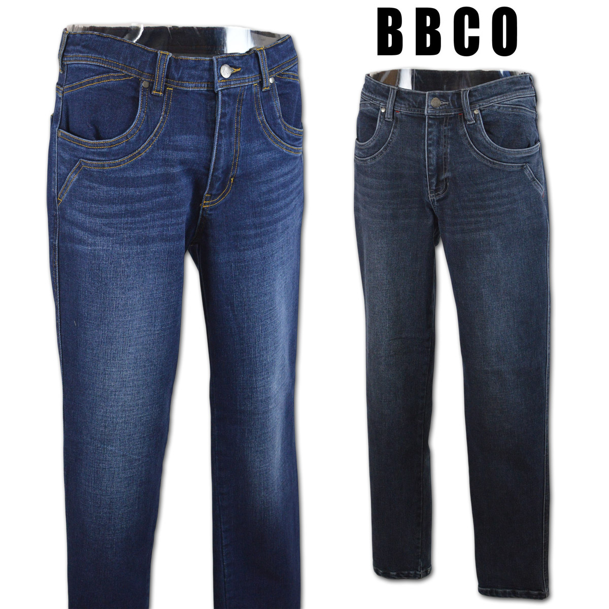 BBCO ビビコ ジーンズ メンズ 秋冬用 紺 グレー W79 W82 W85 W88 W95 56-5399-01 【 送料無料 】 [ ジーパン デニム 大きいサイズ ゴルフ かっこいい おしゃれ プレゼント ギフト アンジェロジャパン ]