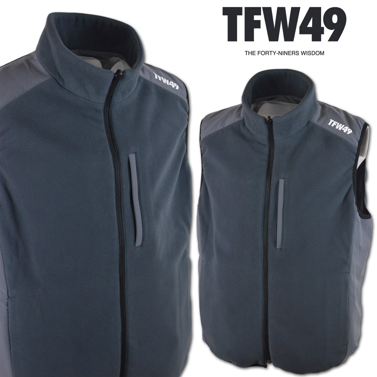 楽天市場】TFW49 ベスト メンズ 秋冬用 黒 グレー M L t042420012