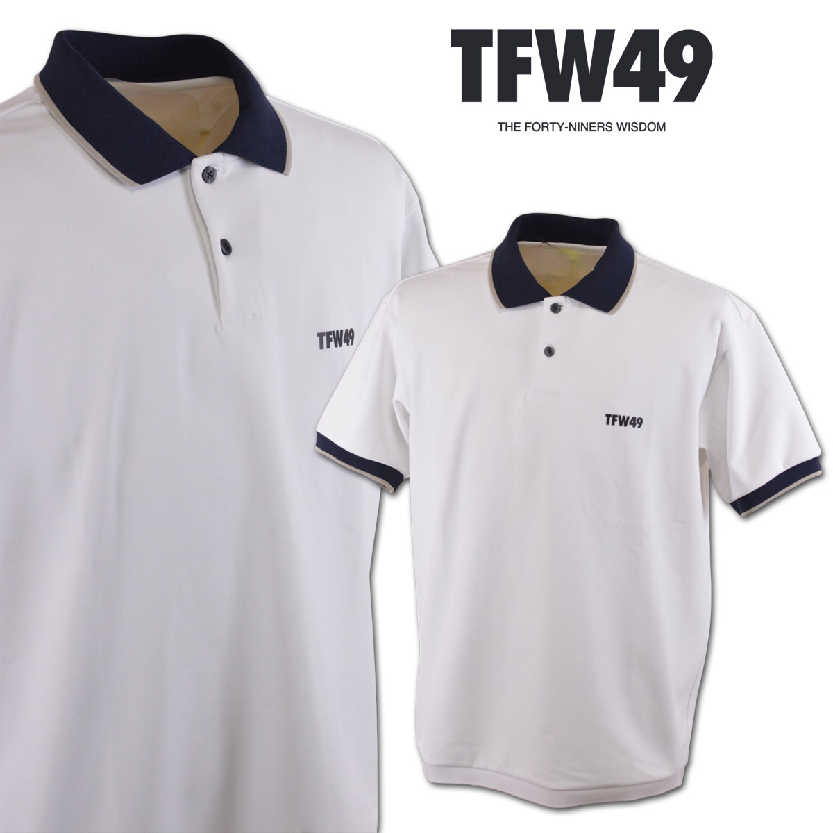 TFW49 半袖スポーツシャツ メンズ 春夏用 白 M L LL t102610012\u003cBR\u003e【  貨物輸送無料 】 [ ゴルフ 御召しもの ゴルフ御召しもの 半袖 スポーツシャツ ポロ 吸汗速乾 素っ気ない 伸ばすこと junhashimoto ジュンハシモト 新作 差し上げ物 差し上げ物 夏 父の日 ]