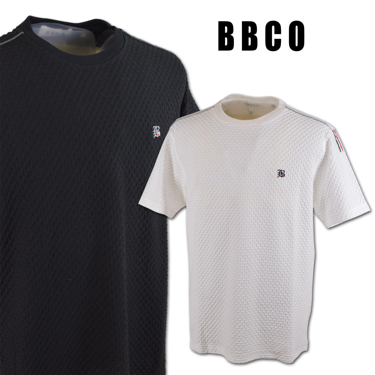ビビコ 半袖Tシャツ メンズ 春夏用 黒 白 M L LL 53-2502-01 【 送料無料 】 [ BBCO 半袖 Tシャツ 大きいサイズ ゴルフ かっこいい おしゃれ ゆったり プレゼント ギフト 即納 ]
