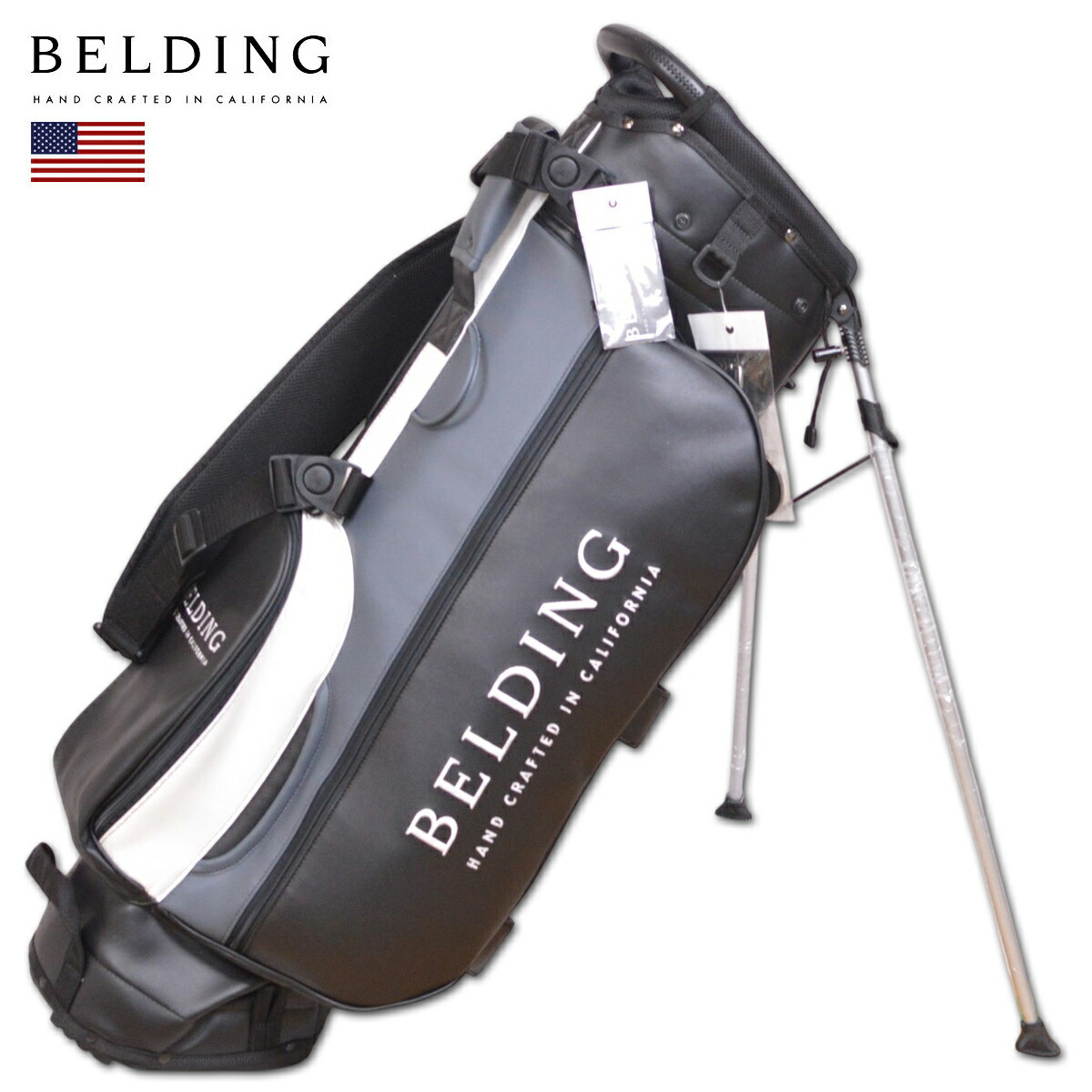 BELDING キャディバッグ メンズ 黒 薄墨色 白 hbcb850172\u003cBR\u003e【  貨物輸送無料 】[ ベルディング サンバード 3.0 ゴルフ 照明ランプ 8.5in 8.5型 5取りわける ゴルフ御徒面子 キャディバック かっこいい 今めかしい golf 御前上等 レア 押さえる 照明ランプ御徒面子 父の日 ]