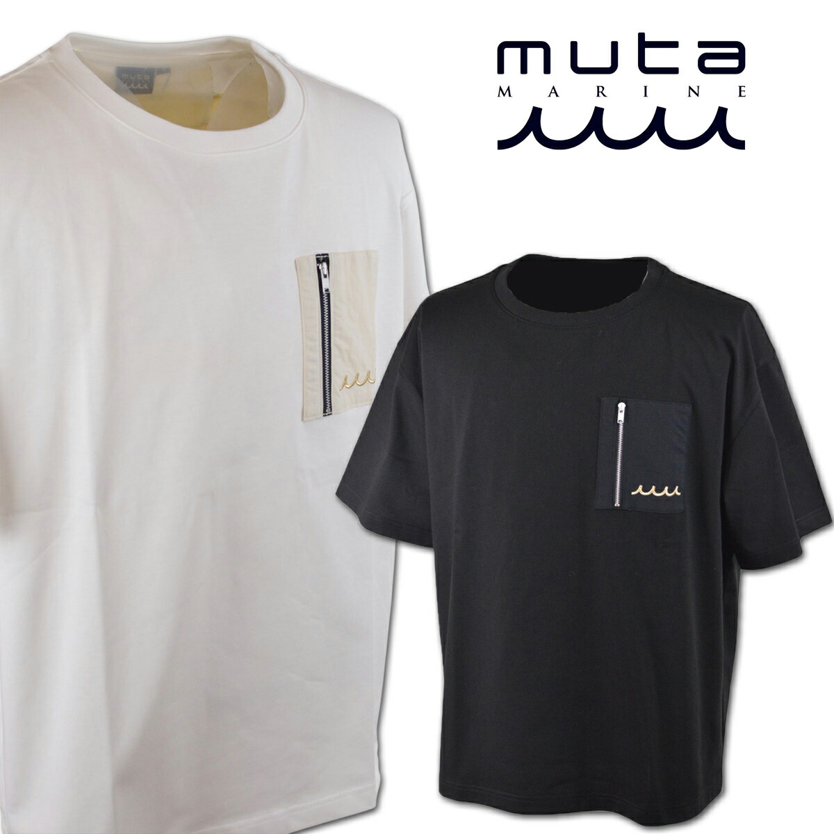 muta 半袖Tシャツ メンズ 春夏用 白 黒 M L LL mmjc434797 【 送料無料 】[ ムータ 半袖 Tシャツ ミリタリーポケットTシャツ かっこいい おしゃれ ゴルフ golf コンペ ギフト プレゼント ]