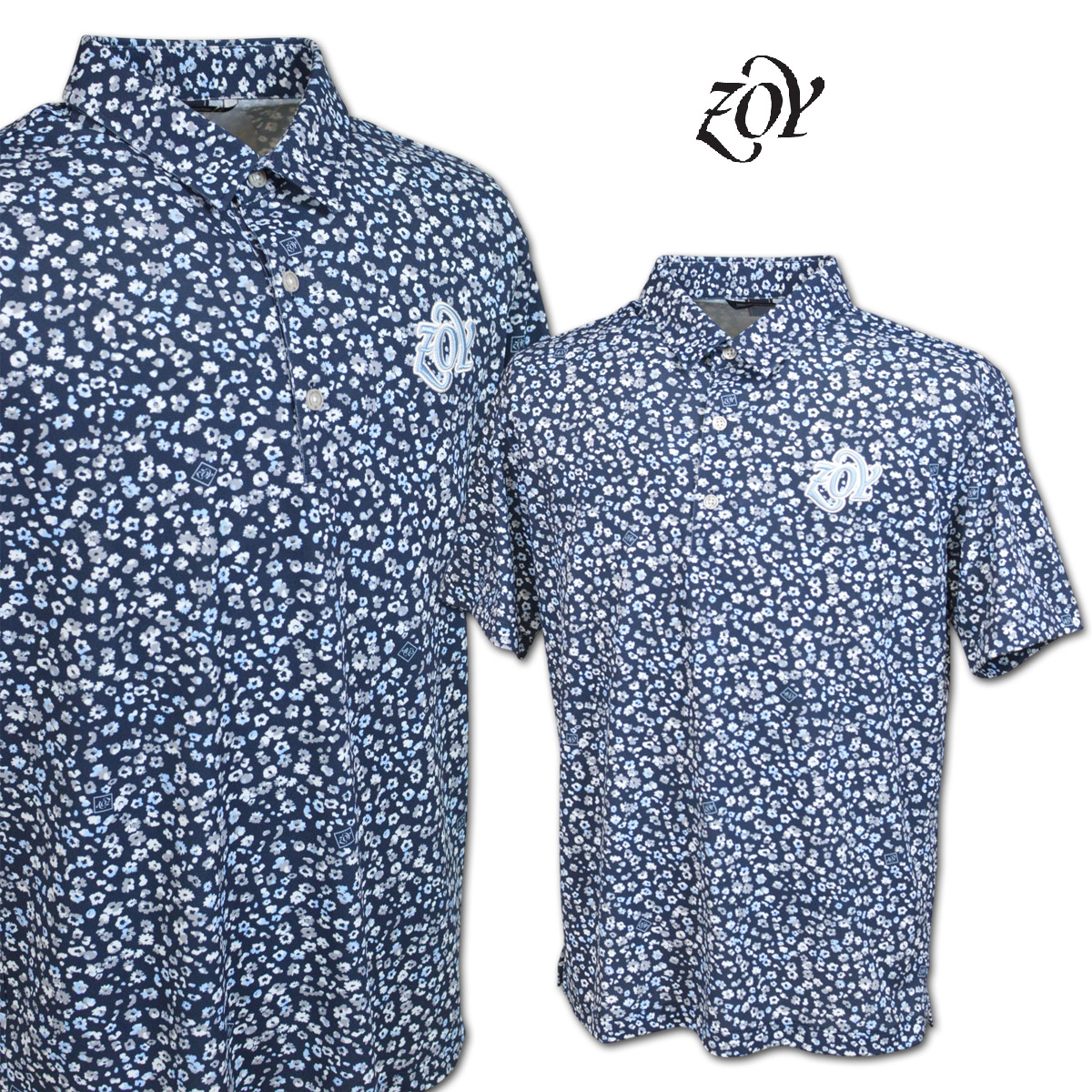 ZOY  半袖スポーツシャツ メンズ 春夏用 紺 M L LL 0714625006-85\u003cBR\u003e【  貨物輸送無料 】[ ゾーイ ゾイ ゴルフお召しもの 半袖 スポーツシャツ ポロ 吸汗速乾 素っ気ない ゴルフ かっこいい 格好のいい golf 御膳上等 レア 差し上げ物 差し上げ物 即納 夏 父の日 ] シャツ・ポロシャツ-ゴルフ