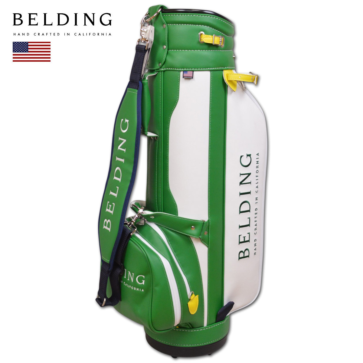 BELDING キャディバッグ メンズ 白 緑 hbcb850176\u003cBR\u003e【  貨物輸送無料 】[ ベルディング マスターズ オーガスタ 8.5 クラブハウス ゴルフ 8.5in 8.5型 6取りわける ゴルフ御徒面子 キャディバック かっこいい 今めかしい golf 御前上等 レア 押さえる 即納 父の日 ]