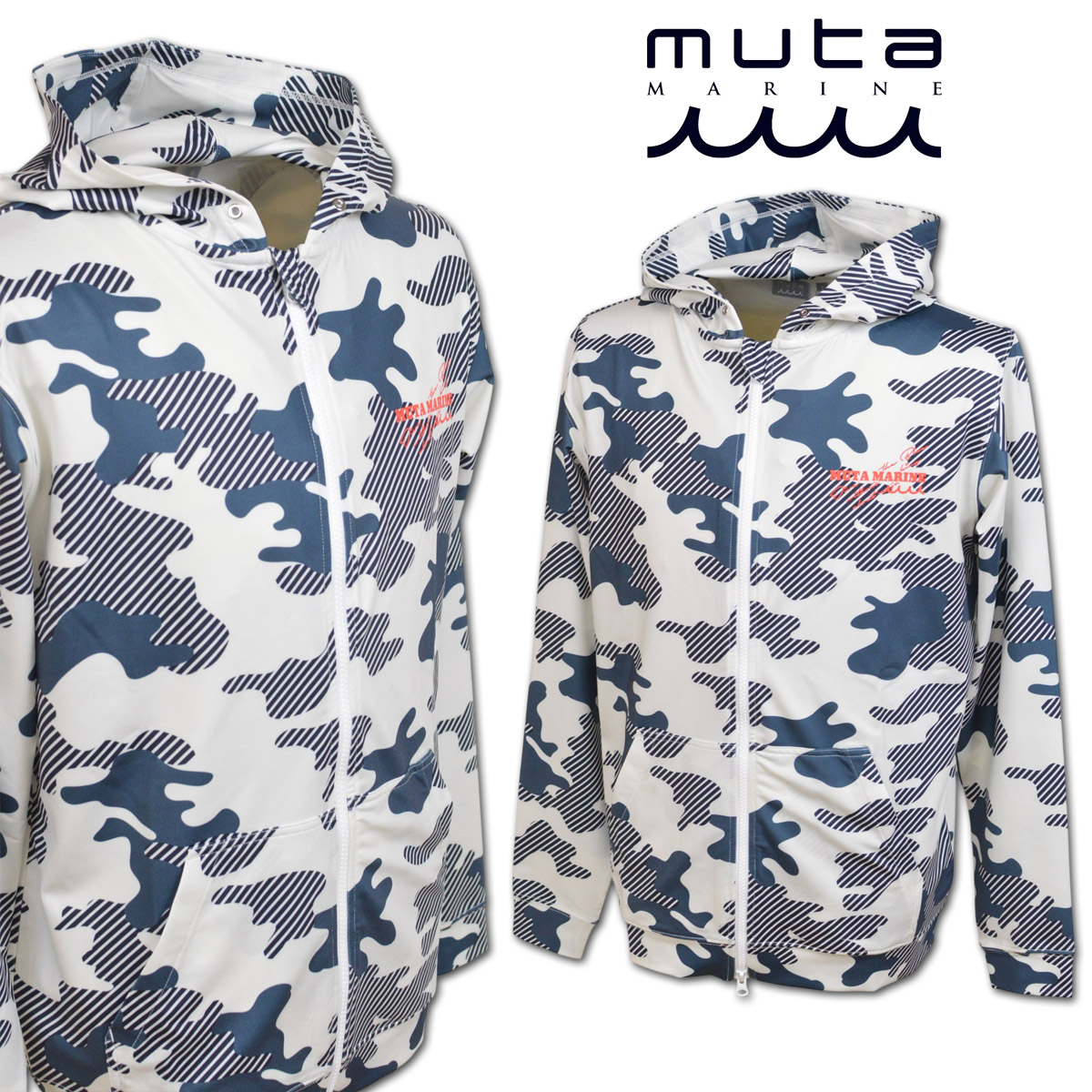 muta 混雑時かばい立て メンズ 春夏用 白 紺 M L LL 3L mmtk435080\u003cBR\u003e【  貨物輸送無料 】[ ムータ 米国海兵隊員 marine 混雑時上衣 パーカー 長袖 上衣 夏 UV撥ねのける 日焼押しとどめる かっこいい 今めかしい ゴルフ ゴルフ御召しもの golf 差し上げ物 差し上げ物 セットアップ 父の日 ]