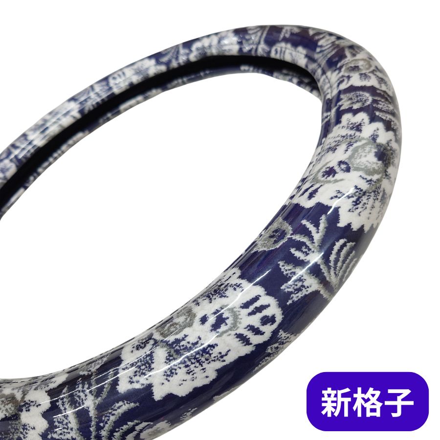 のり付き生地　新格子　ブルー　1/2幅　新品 kenz_techno-cloth-6