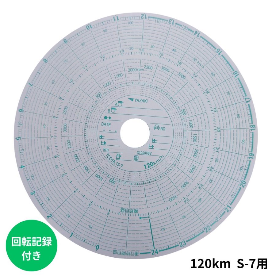 楽天市場】チャート紙 TCO18,15-6,17 120K S7 60,80Km/h 赤実線