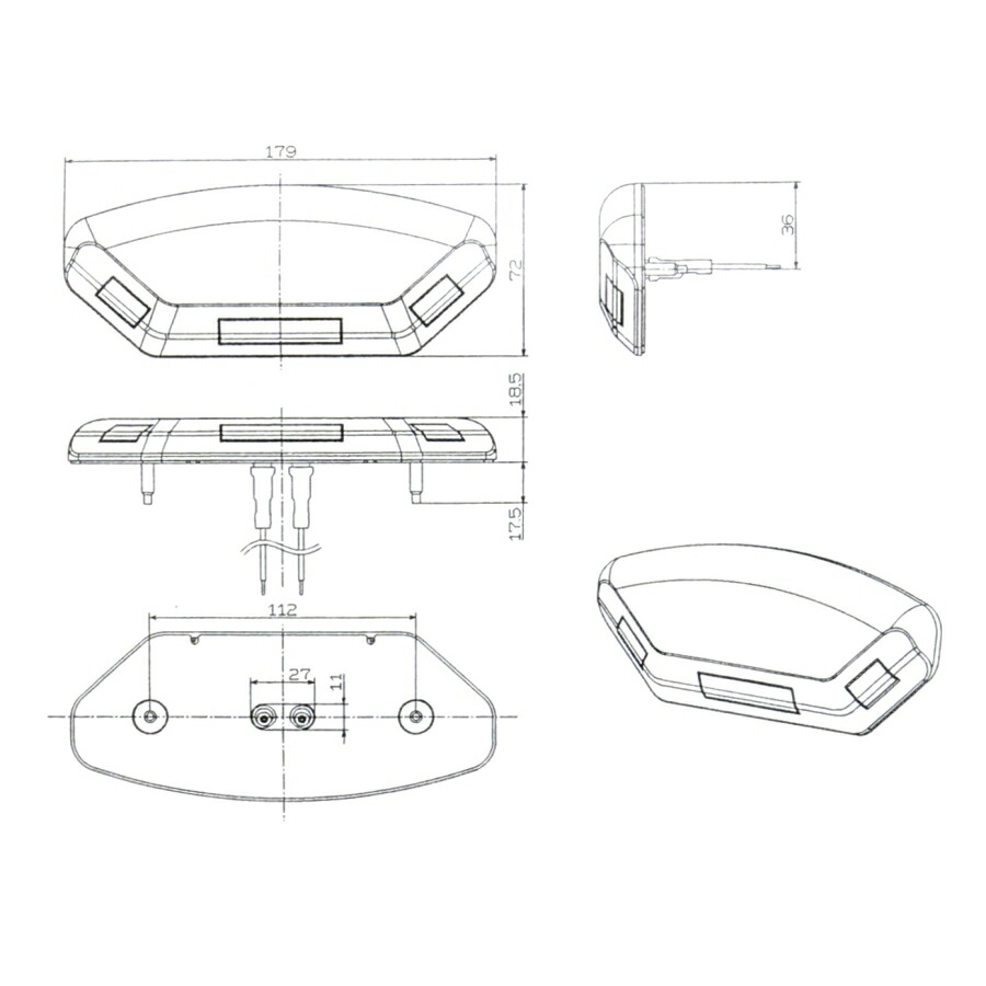 T Smd Vi Crew Led路肩灯 24v共用 シャインマーカー バス 24v トラック バス用led路肩灯シャインマーカーdc12v トラック用品 路肩灯 トラック用