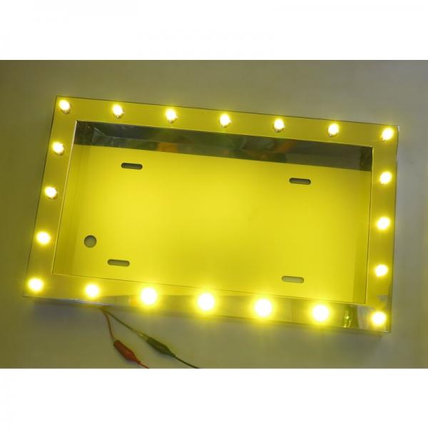 LEDパイロットランプ付ナンバープレート枠 大型トラック用 黄レンズ/LEDイエロー ジェットイノウエ 501187-528248 トラック用品 トラック用ナンバー枠【代引き不可】