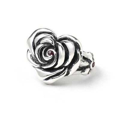 ロイヤルオーダー【公式】【リング】 Heart Rose with Center CZ & 2Side CZ 【ROYAL ORDER】 45,045円