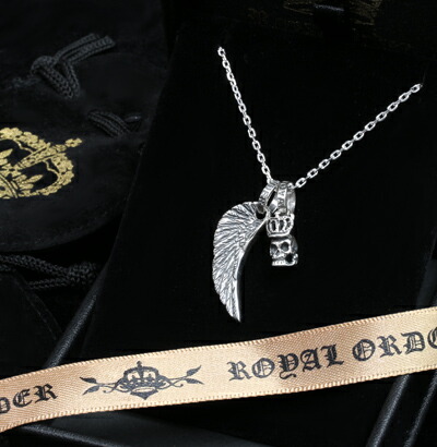 ロイヤルオーダー【公式】【ペンダント】 [ストア特別セット]SKULL w/ CROWN＆TINY WING 【ROYAL ORDER】