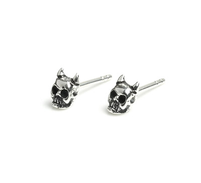 ロイヤルオーダー【公式】【ピアス/イヤリング】MINI HORNED SKULL STUD EARRINGS(1個単位)【ロイヤルオーダーイヤリングピアス】｜ロイヤルオーダーストア