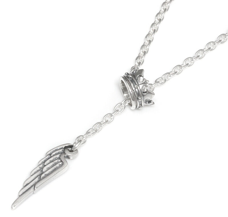 ロイヤルオーダー【公式】WING CROWN NECKLACE Silver Small Oval Chain with Wing and Crown. 26&rdquo; 【ROYAL ORDER】｜ロイヤルオーダーストア