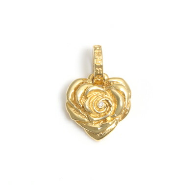 【お見積もり商品】ロイヤルオーダー【公式】【ペンダント】 Small Heart Rose w/ Diamond 18K YELLOW GOLD 【ROYAL ORDER】