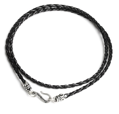 ロイヤルオーダー【公式】【ネックレス】 Braided Leather (5mm dia) with FDL Hook 18inch・20inch 【ROYAL ORDER】