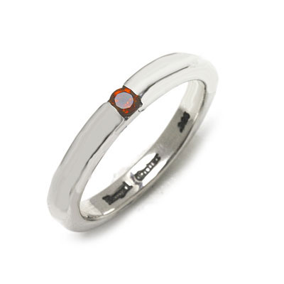 ロイヤルオーダー【公式】【リング】HALO RING w/1 Garnet 【ROYAL ORDER】｜ロイヤルオーダーストア