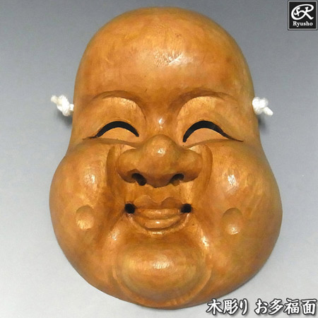 楽天市場】お面 木彫り 獅子口面 壁掛け用 仕様：無垢 / 素材：楠(木