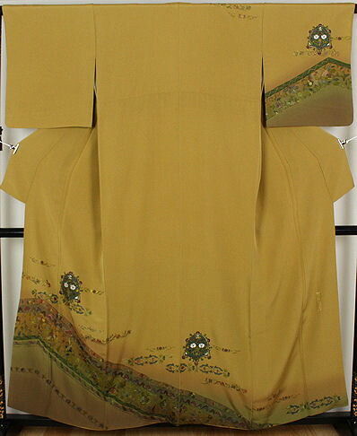 訪問着★正絹★総汕頭刺繍正倉院紋 ki20108 激安 まとめ買い