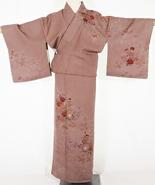 ＼ 20％offクーポン ／ ＼ 特売品 ／ 【一点物】訪問着 正絹 小豆色 刺しゅう花 Mサイズ ki20779 着物 レディース オールシーズン 未使用品まとめ買い 在庫限り ギフト 激安 まとめ買い 在庫限り 当日発送 即納 最強翌日配送 送料込み＼ 母の日 ギフト ／