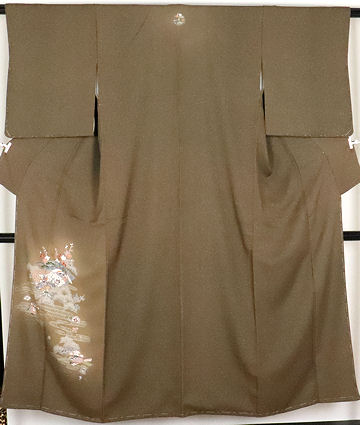 ＼ 20％offクーポン ／ 【一点物】訪問着★正絹★花鳥扇子・宝尽くし　ki23891【美品】【中古】まとめ買い 在庫限り ギフト 激安 まとめ買い 在庫限り 当日発送 即納 最強翌日配送 送料無料
