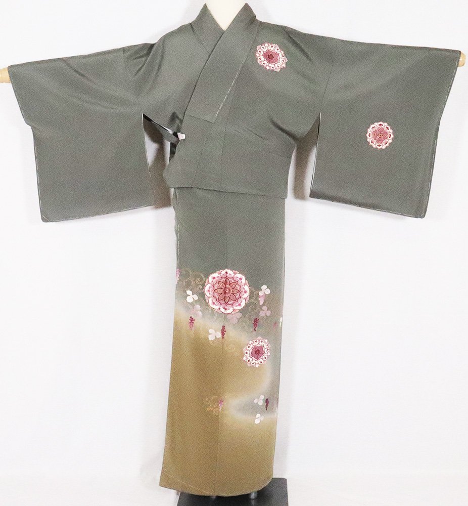 楽天市場】＼ 20％offクーポン ／ 【一点物】訪問着 正絹 小豆色