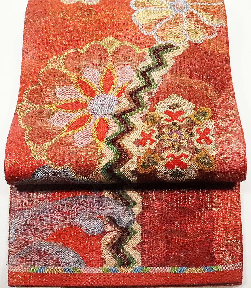 \ 特売品 / 訪問着用 袋帯 赤 赤紫 菊 梅 F5337 未使用品 着物 レディース Lサイズ オールシーズン 仕立て上がり まとめ買い 在庫限 ギフト 激安 まとめ買い 在庫限り 当日発送 即納 最強翌日配送 送料込み