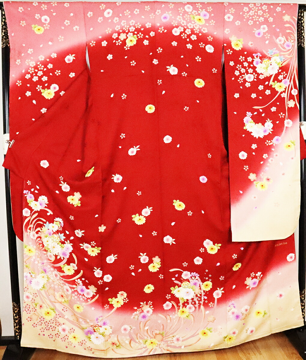 ＼ 20％offクーポン券 ／ ATELIER SAB 本振袖 正絹 赤 サクラ色 黄緑 乱菊 桜 LL大きさ トール大きさ ki24220 新品 御召しもの レディース 成年者式 まとめ買い 店卸し資産極限点 差し上げ物  激安  まとめ買い   店卸し資産極限点 当日送りとどける 即納  最強またの日送りとどける 貨物輸送無料  差し上げ物 差し上げ物