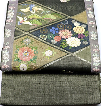 \ 特売品 / 訪問着用 西陣織袋帯 正絹 刺繍花鳥紋 Mサイズ F3719 新品 レディース オールシーズン 入学式 卒業式 結婚式 仕立て上がり 成人式 入学式 卒業式 結婚式まとめ買い 在庫限り ギフト 激安 まとめ買い 在庫限り 当日発送 即納 最強配送 送料込み